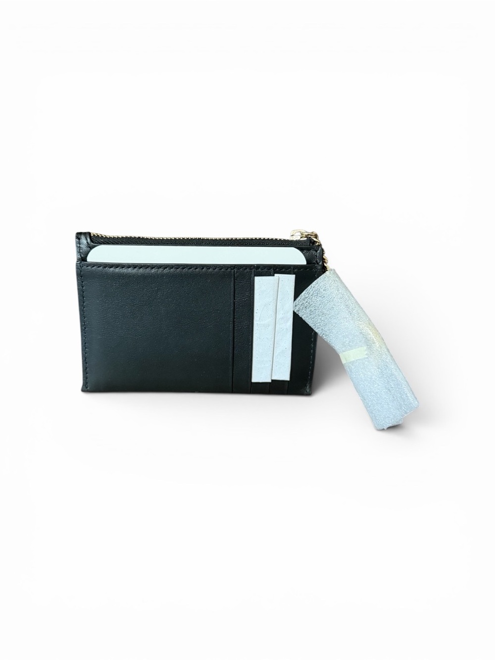 ✨NWT - Kate Spade Carey Smooth Quilted Black Key Ring Card Holder✨ - Picture 3 of 5
